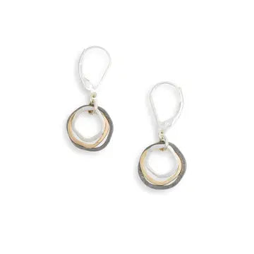 Freshie & Zero Mixed Metals Mini Caldera Earrings